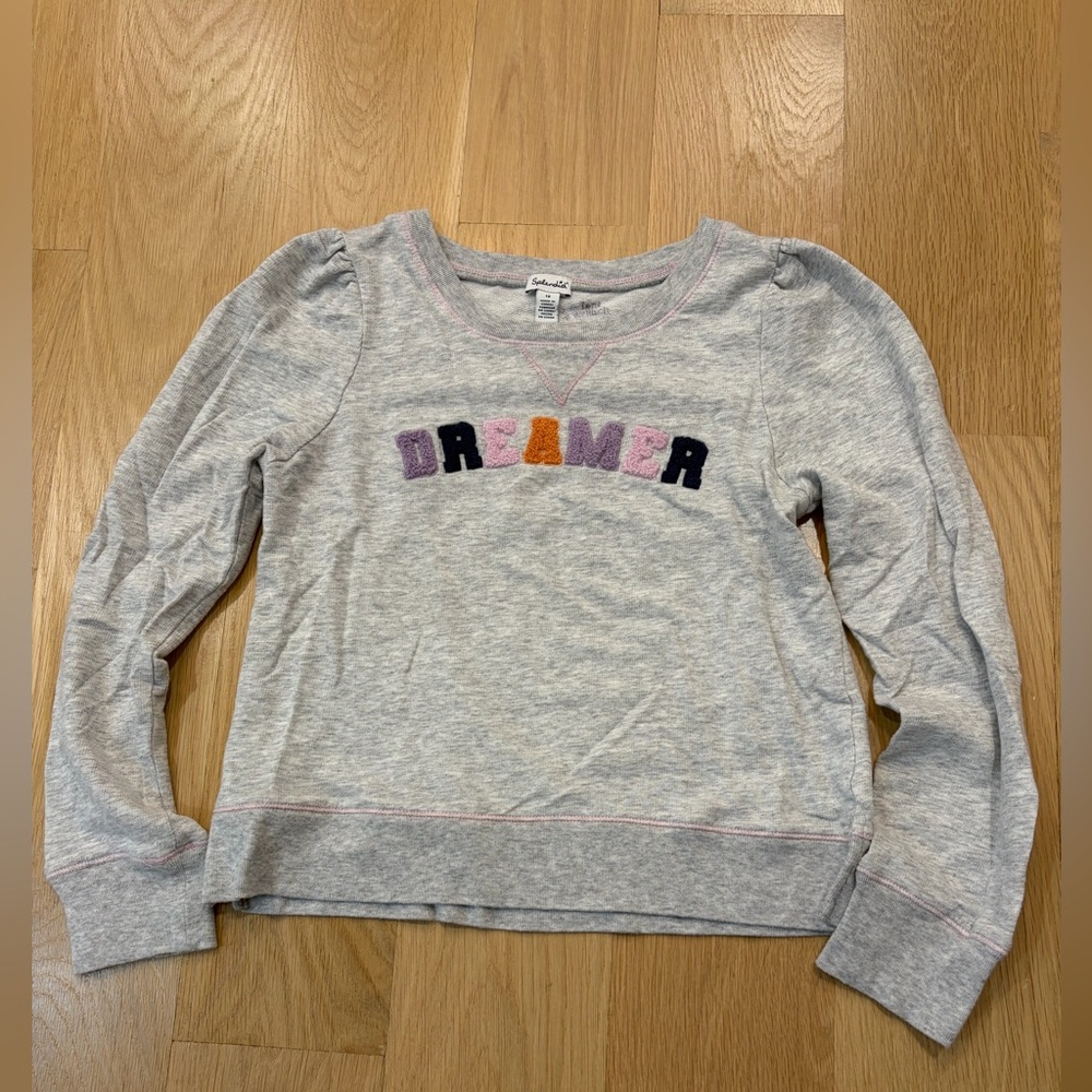 Splendid Gray Kids Sweatshirt with Dreamer Design.NWOT